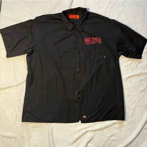 Mac Tools 4XL Black Short Sleeve Button Up